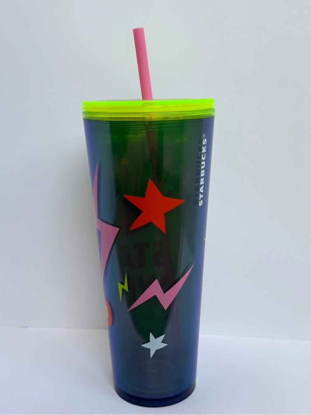 Starbucks Stay Weird Neon Tumbler Cup - Pink & Lime